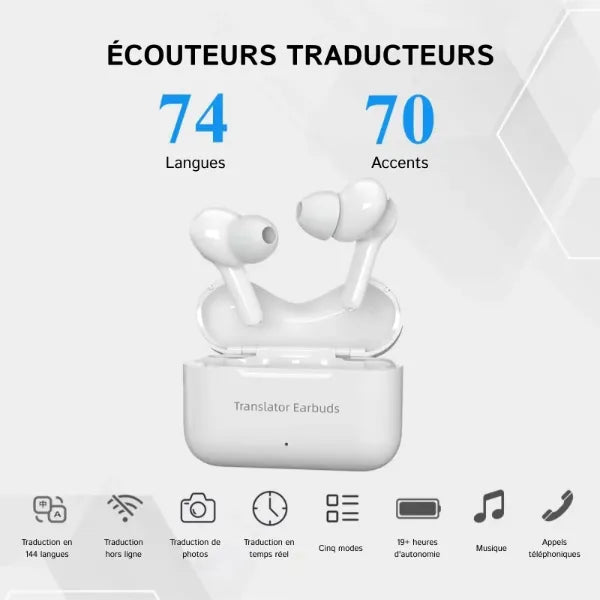LinguaPods Écouteurs Traducteurs FR4