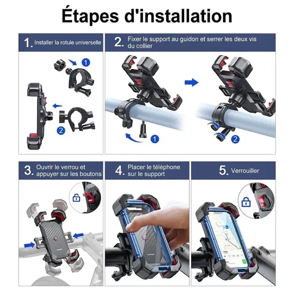 CycloGrip Support Téléphone Pour Vélo