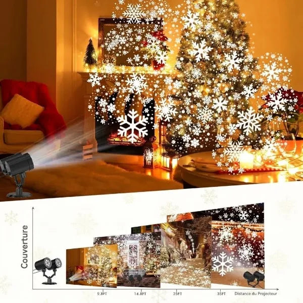 NoëlGlow Projecteurs de Noël Extérieurs FR04