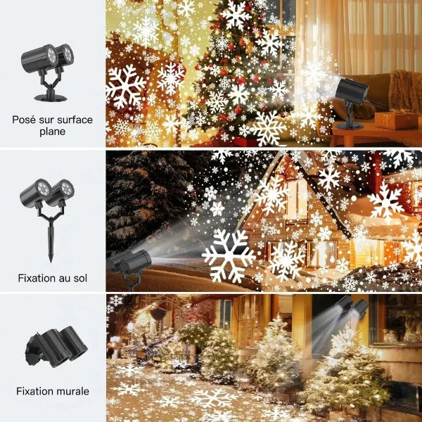 NoëlGlow Projecteurs de Noël Extérieurs FR04